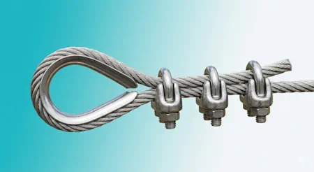 Stahlseil mit Seilklemmen anschlagen